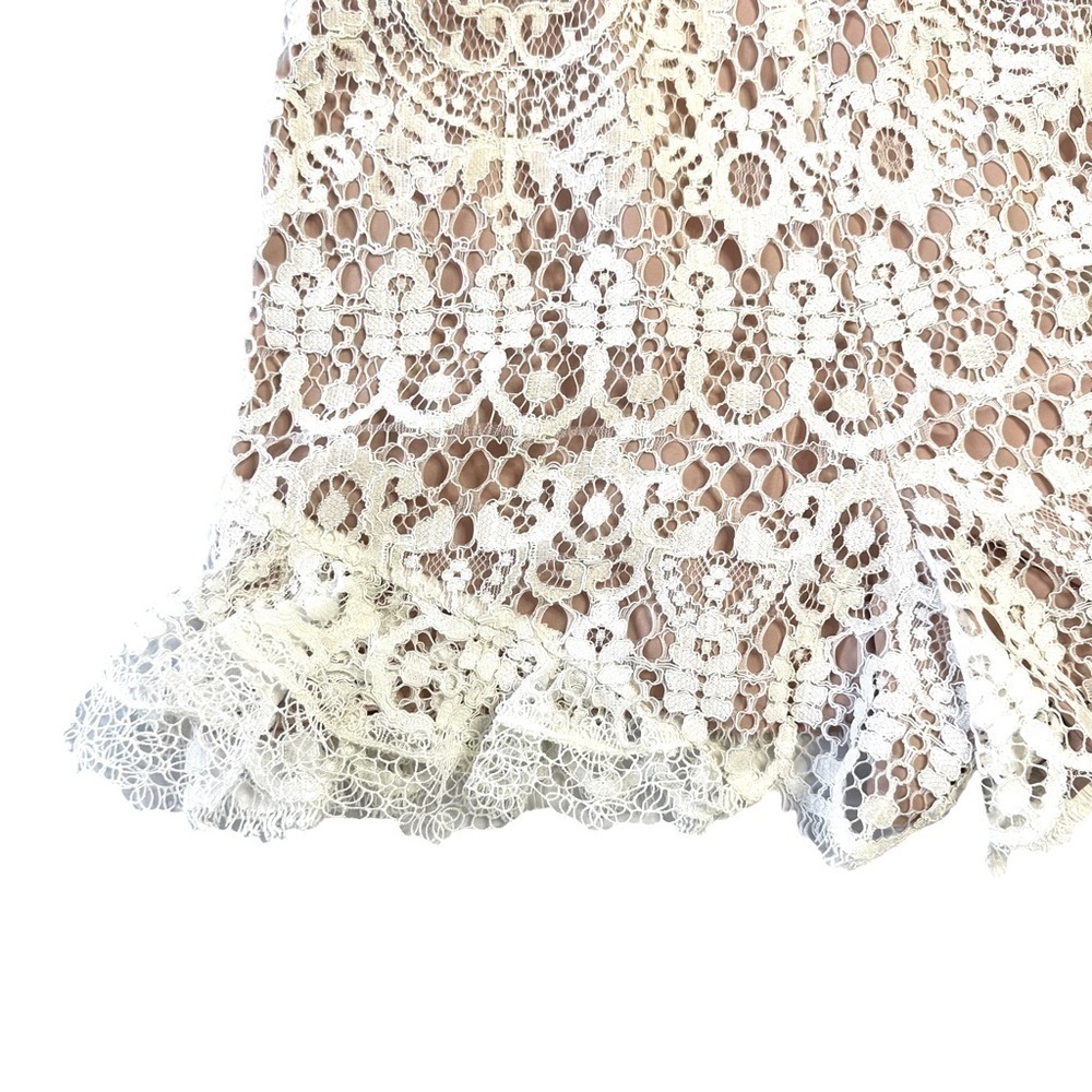 ALEXIS | Bar Lace Ruffle Romper - Picture 7 of 9